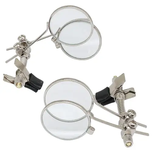 Magnifying Glass for Watch Repair 10X Double Lenses Stainless Steel Clip Magnifier Rotatable Diameter 25mm Monocular Magnifier - Image 6