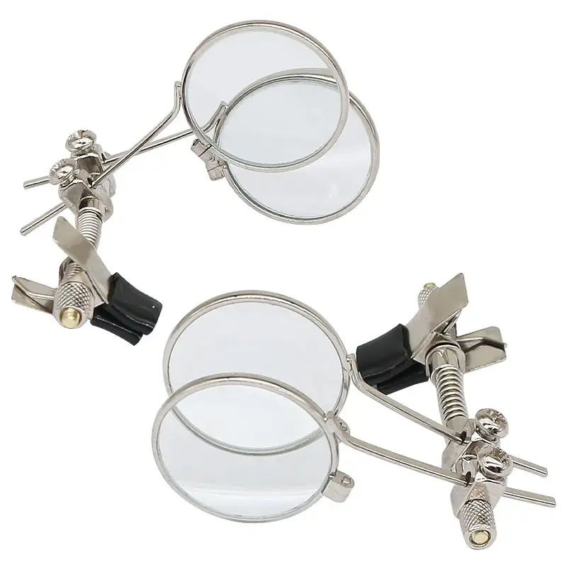 Magnifying Glass for Watch Repair 10X Double Lenses Stainless Steel Clip Magnifier Rotatable Diameter 25mm Monocular Magnifier - Image 6