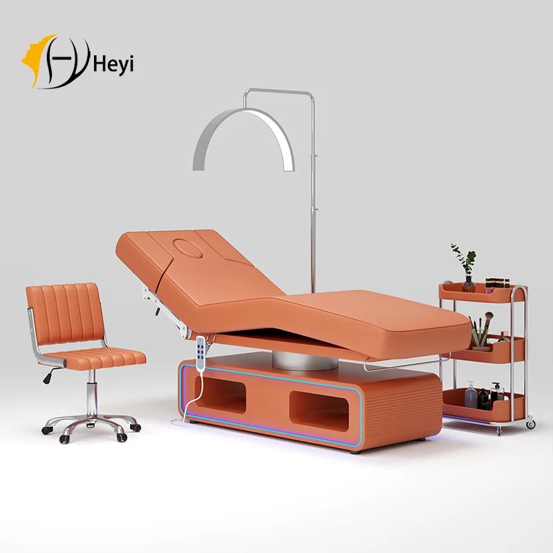 Facial Cosmetic Beauty Salon Eyelash Bed 3 Motor Automatic Electric Massage Tables & Bed