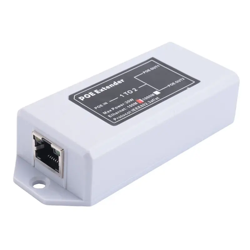 AU40 100Mbps IEEE 802.3Af/At 표준 48V 확장기 NVR IP 카메라용 POE 확장기 POE 범위를 100미터까지 확장