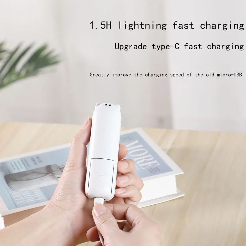 3-speed Adjustable Handheld Fan USB Charging Portable Mini Fan Power Bank 2-in-1 Folding Summer for Sports Travel Work Use