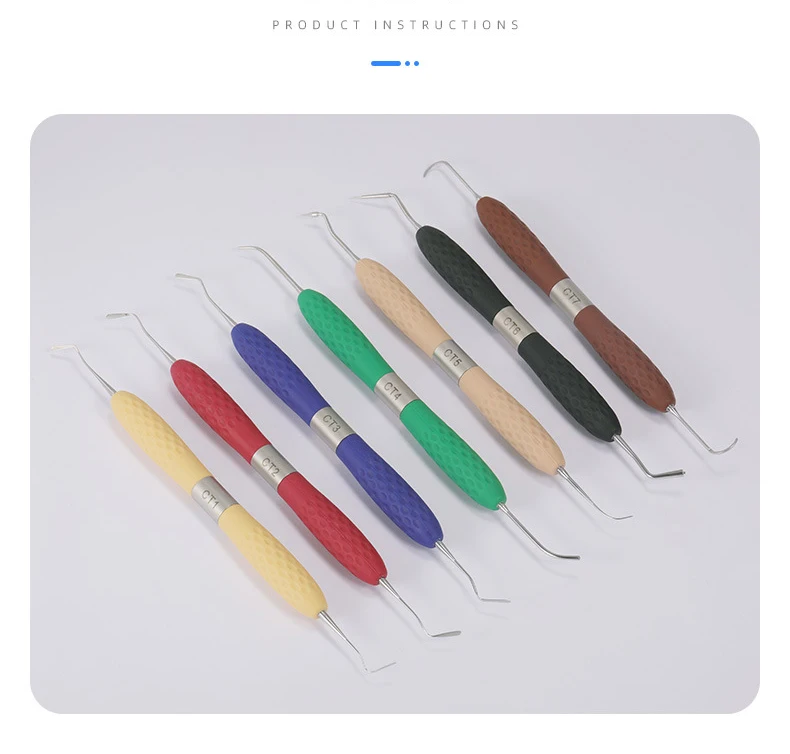 Dental Resin Spatulas Resin Filler Aesthetic Restoration Kit Silicone Handle LM Knife Plastic Dresser Dentistry Tool silicone spatula dental restoration tools