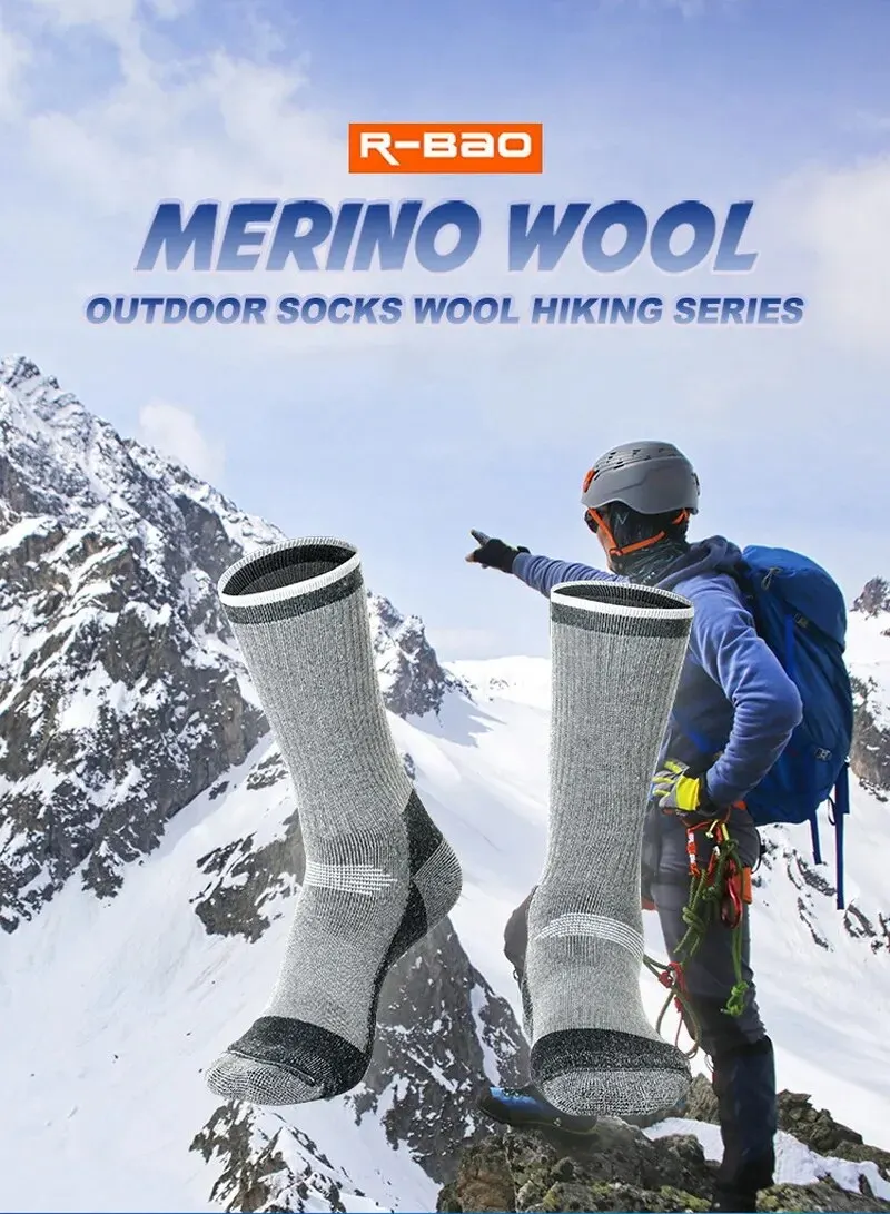 Thermal socks 1 Pairs merino wool thermal socks for men women winter keep warm outdoor ski hiking socks sports thermococcus thicken M L X