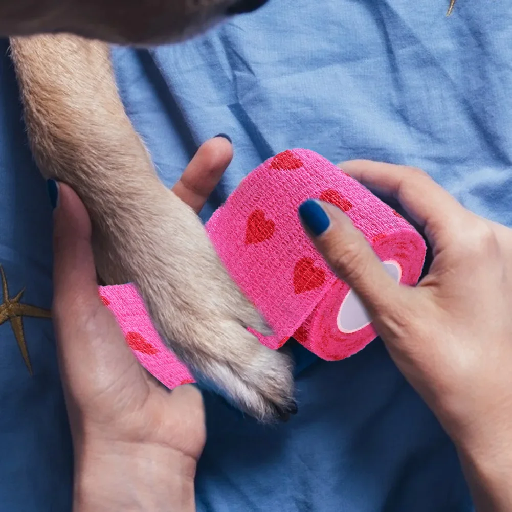 Self Adhering Bandage Pet Bandage 2/5/10Pcs Self-adhesive Elastic for Pet Dog Cat Leg