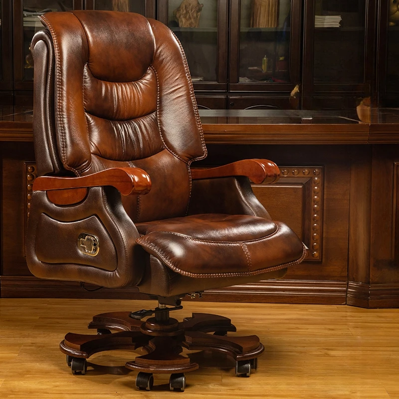 Comfortable Bedroom Office Chair Rolling Leather Swivel Accent Office Chair Meditation Silla De Escritorio Salon Furniture