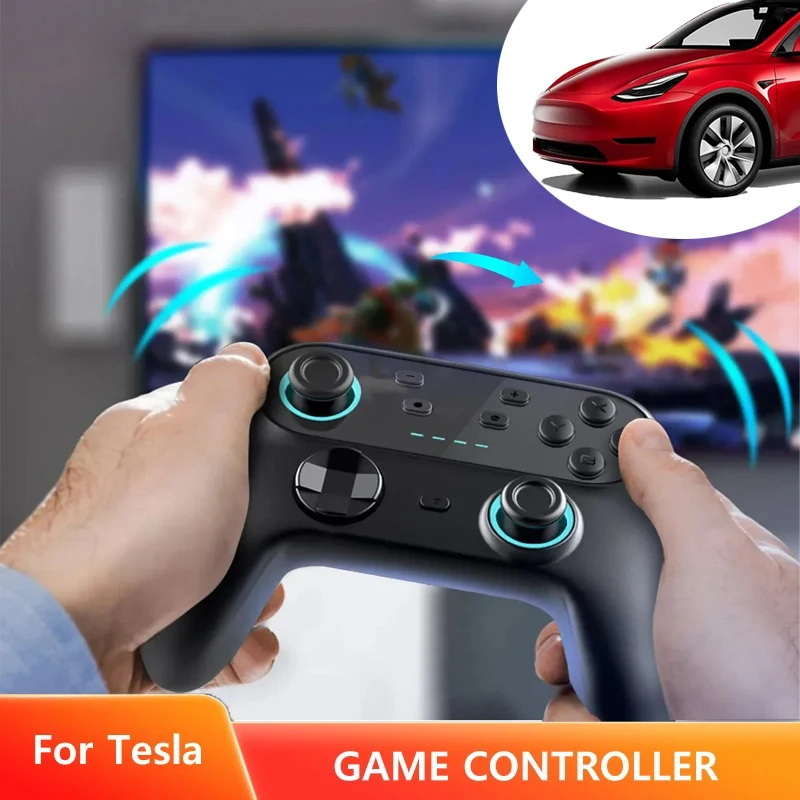 Tesla Model 3 Y S X 2021-2025 RGB 분위기 조명 무선 컨트롤러 자동차 부품 용 고성능 무선 게임 컨트롤러