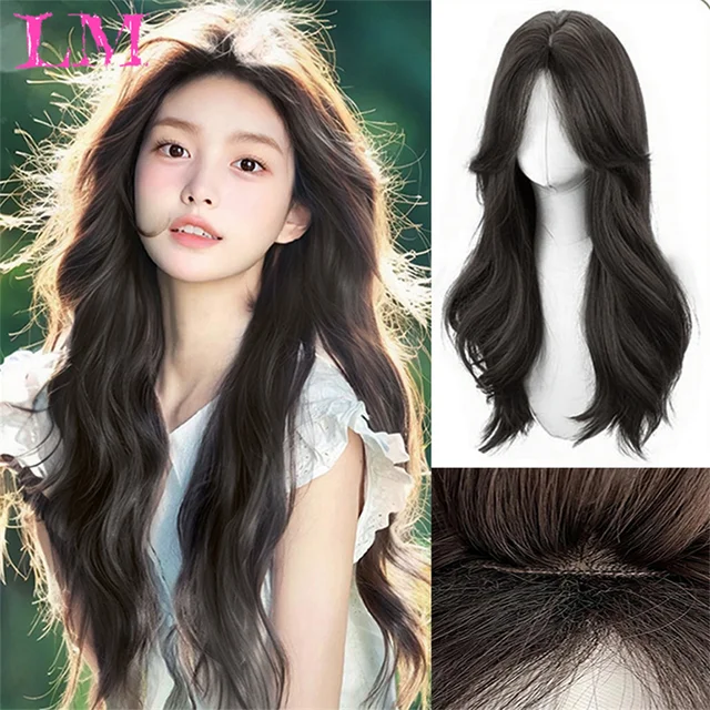 LM Wave Synthetic Wig for Black Women Wear Deep Curly Soft Wig Natural Black Color Replacement Wigs for Daily Party Use 2