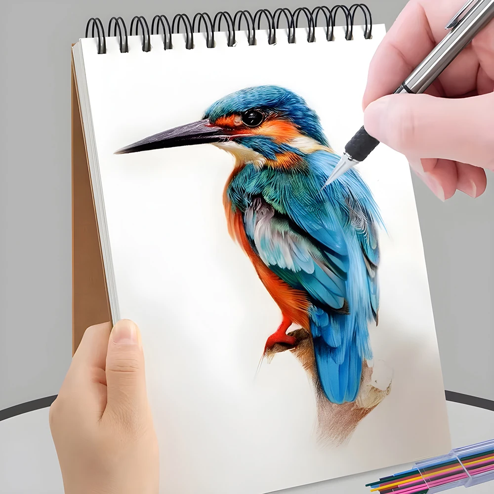 0.5 0.7 0.9 2mm Mechanical Pencils Drawing Painting Art Sketch Automatic Pens Back to School Kids Aesthetic Stationery 2B Leads 6