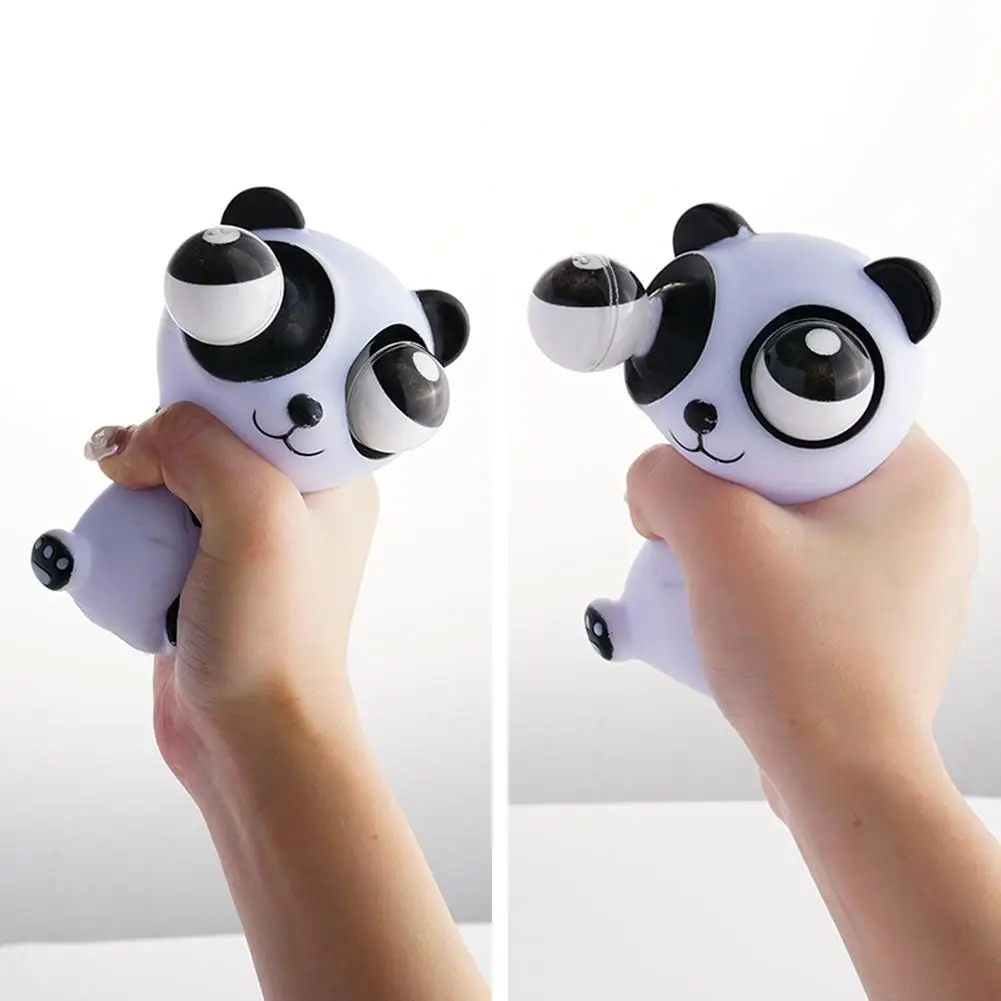 Big Eyes Panda Decompression Toy Animal Squeeze Antistress Toy Black White Panda Doll Stress Relief Pinch Slow Rebound Fun Toy 5