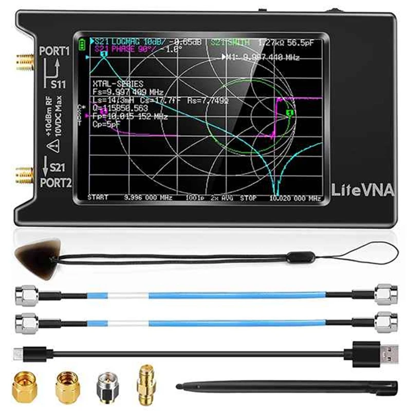 

Nanovna 50Khz-6.3Ghz Vector Network Analyzer 4In Measure S Parameters HF VHF UHF SWR Phase Delay For Smith Chart