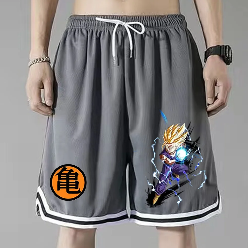 thumbnail image 1 of Pantalones cortos con estampado de Anime Dragon Ball, cómodos, transpirables, para correr, Goku, Torankusu, Son Gohan, pantalones deportivos de secado rápido para playa, 1 of 5