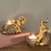 Pillar Candle Holder Candle Sticks Holder Elephant Statue Candelabra for Anniversary Tabletop Wedding Dining Room Farmhouse 1