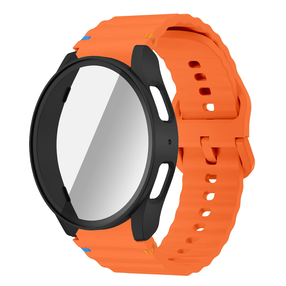 Premium Silicone Watch Band and Protective Case Combo – Universal Fit Bracelet Strap