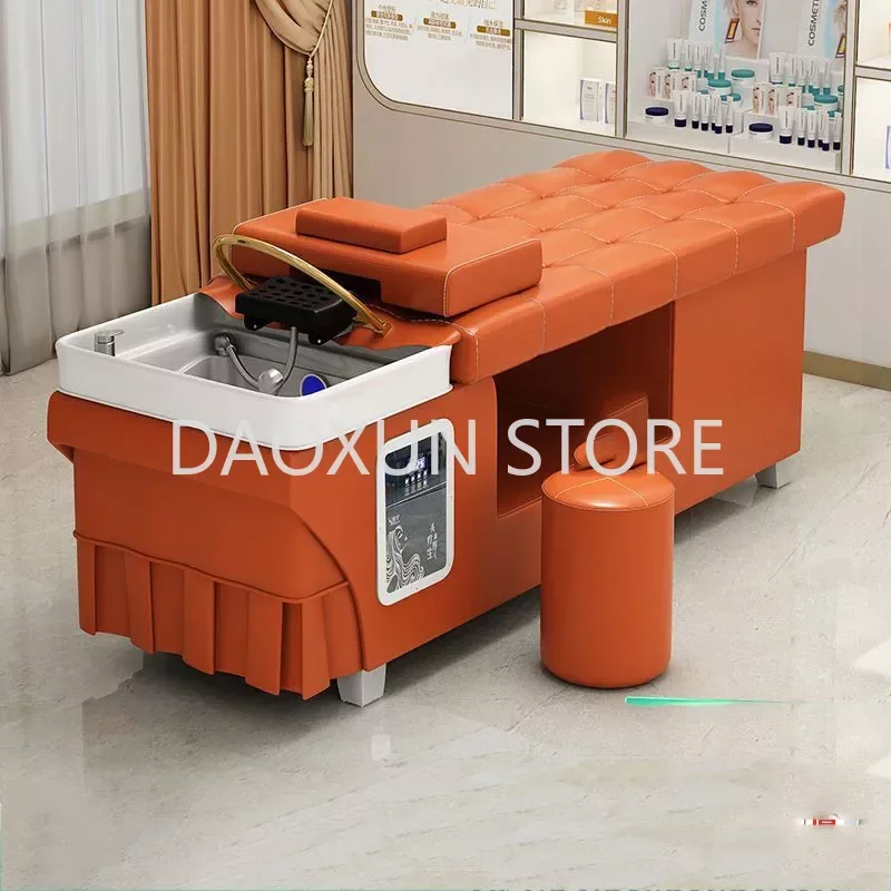 Head Spa Hair Washing Bed Massage Water Circulation Comfort Luxury Shampoo Chair Salon Silla Peluqueria Salon Furniture MQ50SC