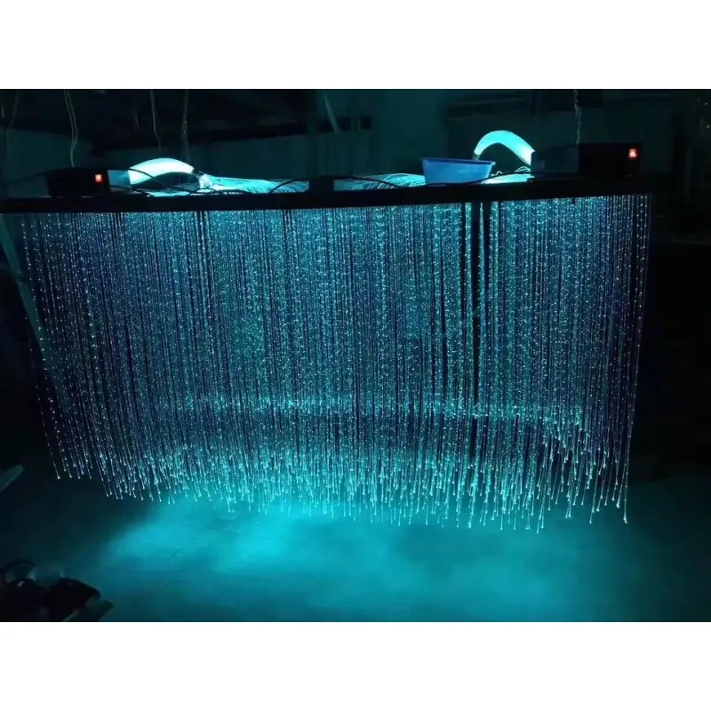 

Plastic optic fiber waterwall lighting for interior and exterior decoration