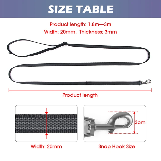 Hands Free Double Handle Dog Leash for Running Walking, Adjustable Multifunctional Crossbody Waist Leash Big Medium Pet Dogs 3