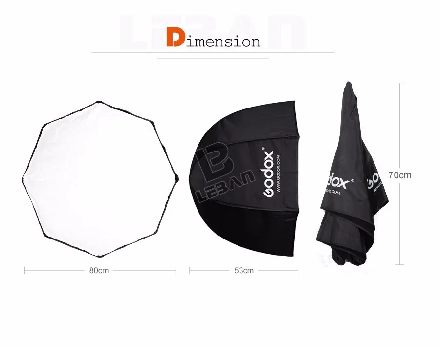 Photo Studio 80cm 31.5in Portable Octagon Flash Speedlight Speedlite Umbrella So