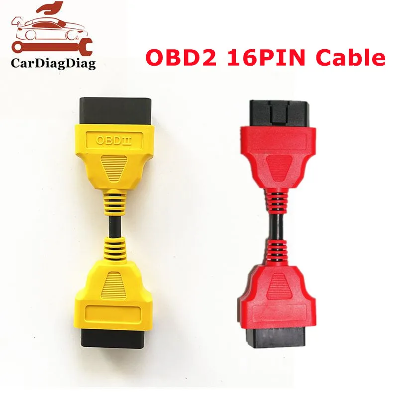 OBD2 익스텐션 케이블, 수-암 휴대용 익스텐션 어댑터 커넥터, ELM327 진단 케이블용, 13cm, 30cm, 16 핀, OBD II 플러그