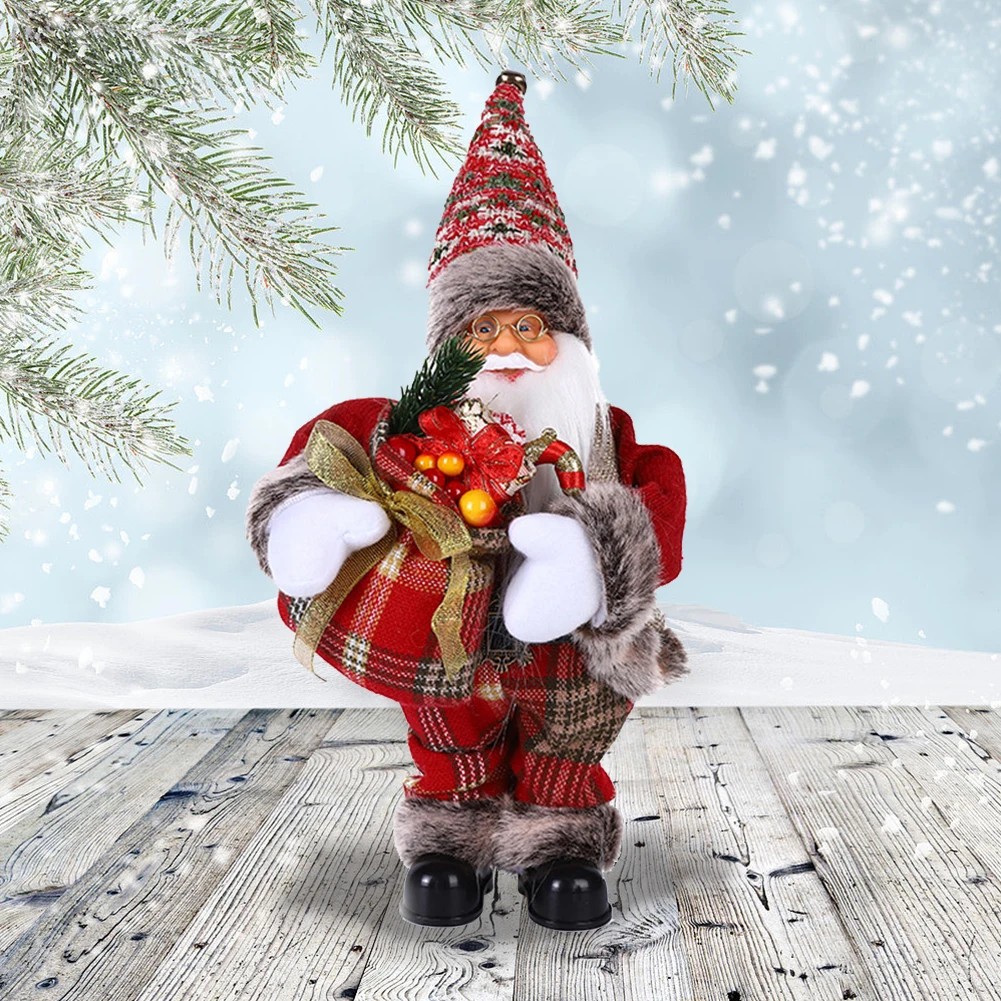 Electric Music Decoration Doll Toys Creative Santa Claus Xmas Decor Battery Powered Christmas Ornament Figure Gift for Christmas