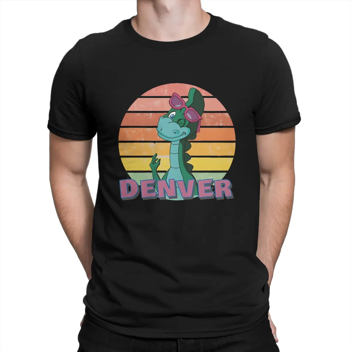 T-shirt Col Rond pour Homme, Motif Dessin Animé Denver le Dernier