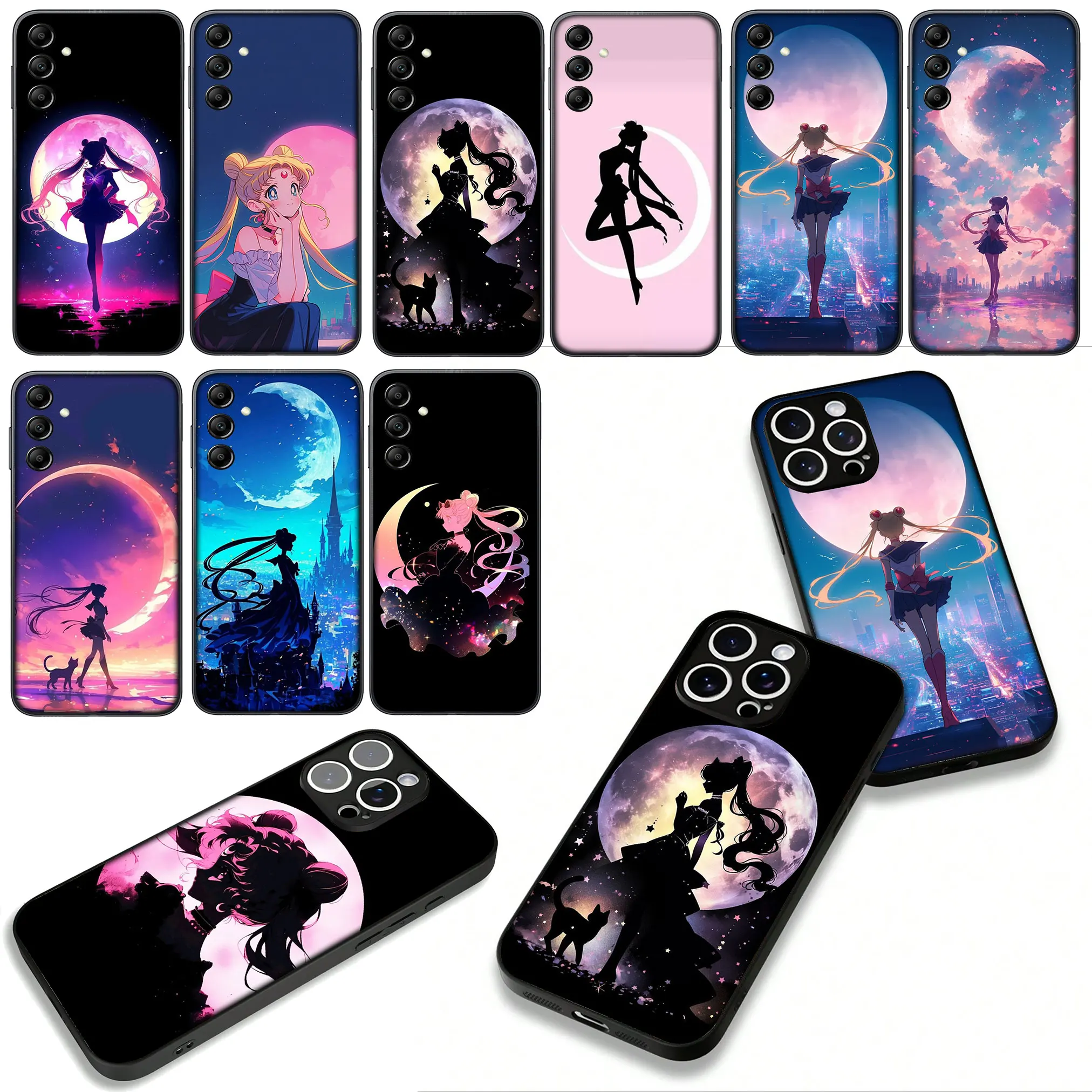 Comics Cat Moon Sailor Design Phone Case