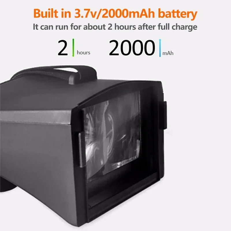 Lunettes FPV LS800D avec batterie 2000mAh amovible et câble de charge, prêtes à l'emploi