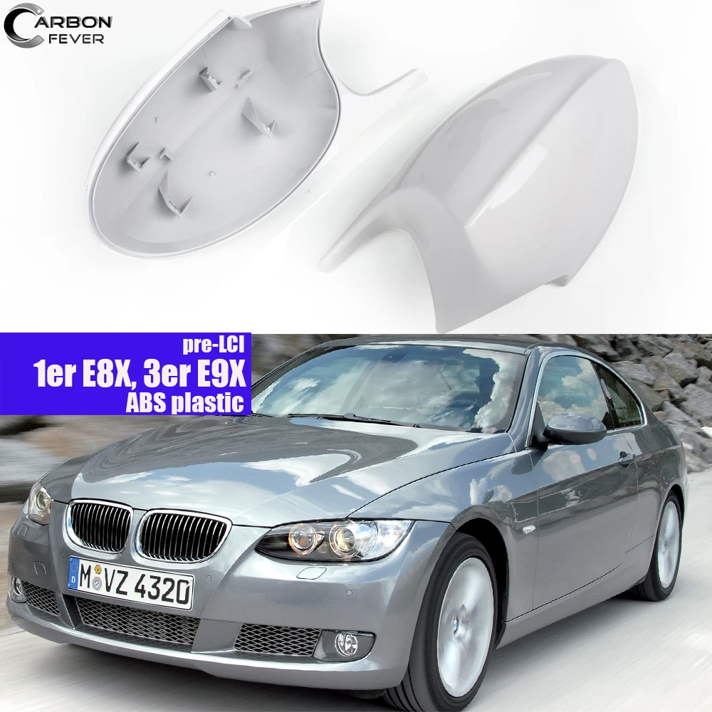 

White ABS Wing MIrror Caps Rearview Mirror Covers for BMW pre-facelifted E90 E91 E92 E93 E87 E81 E82 E88 Will not FIt 1M or M3s