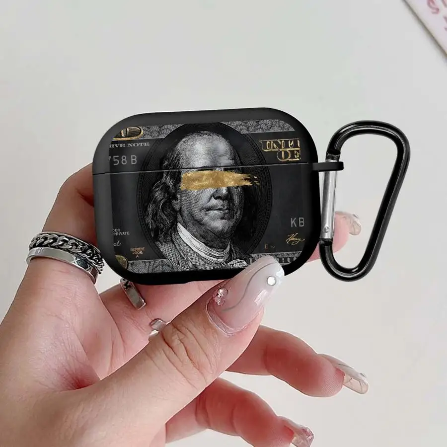Dollar Bill Pattern Case for Airpods - Stylish Protective Earphone Cover