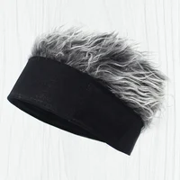 Bonnet de perruque synthétique unisexe cheveux courts casquettes Hip Hop faux cheveux à pointes perruques melon court accessoire de bande de sauna vêtements de sauna 4