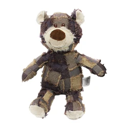Plush Bear Squeak Toy for Pets - Fun and Relaxing Chew Toy for Dogs and Cats (Purple L)