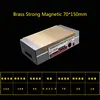 Brass Magnetic Chuck 70*150mm Tools Fine Pole Permanent Magnetic Chuck Powerful Rectangular Chuck for Grinding Machine 1