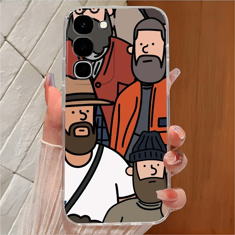 Cute Cartoon Clear Soft TPU Silicone Shockproof Phone Case - Anti-Slip Cover