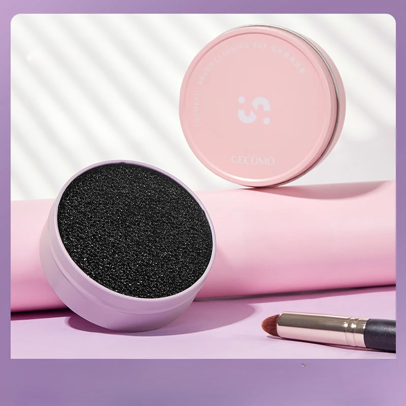 1PCS Makeup Brush Cleaning Box Cleaning Sponge Brush Free Dry Cleaning Box Remaining Powder Cleaning Tool
