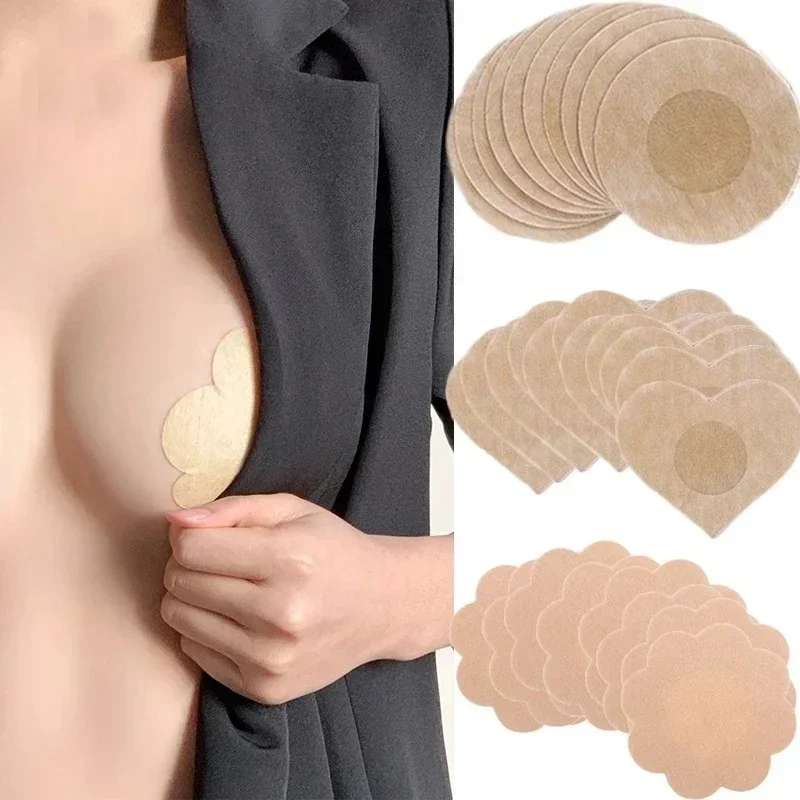 Silicone Breast Patch Silicone Nipple Cover Disposable Breast Patch Disposable Nipple Cover Breast Nipple Covers Breast Sticker 2/200pcs Women's Invisible Nipple Pasties Breast Lift Tape Overlays on Bra Stickers Chest One-off Nipple Covers Pads Accessories