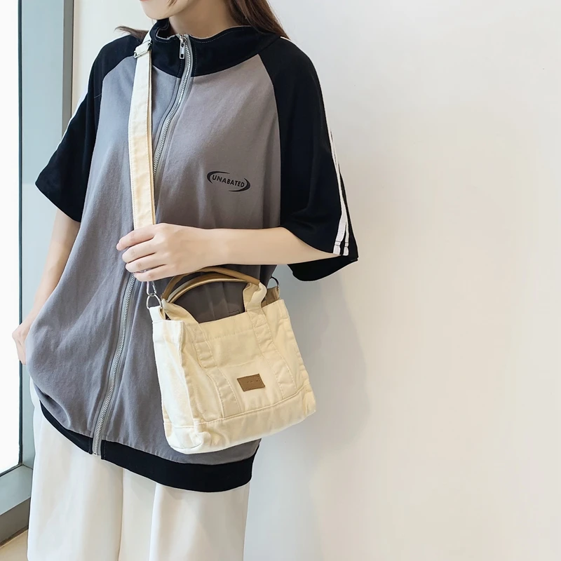 Small Canvas Tote Bags For Women 2022 Luxury Designer Handbag Casual Shoulder Crossbody Bags Eco Bag Korean Messenger Bag Y2K