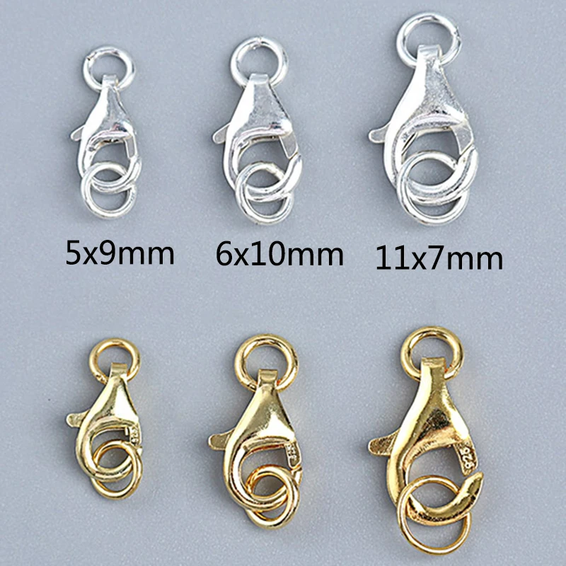 DIY 팔찌 목걸이 액세서리 쥬얼리에 대 한 4PC 점프 반지와 2pcs 진짜 랍스터 걸쇠 결과 만들기