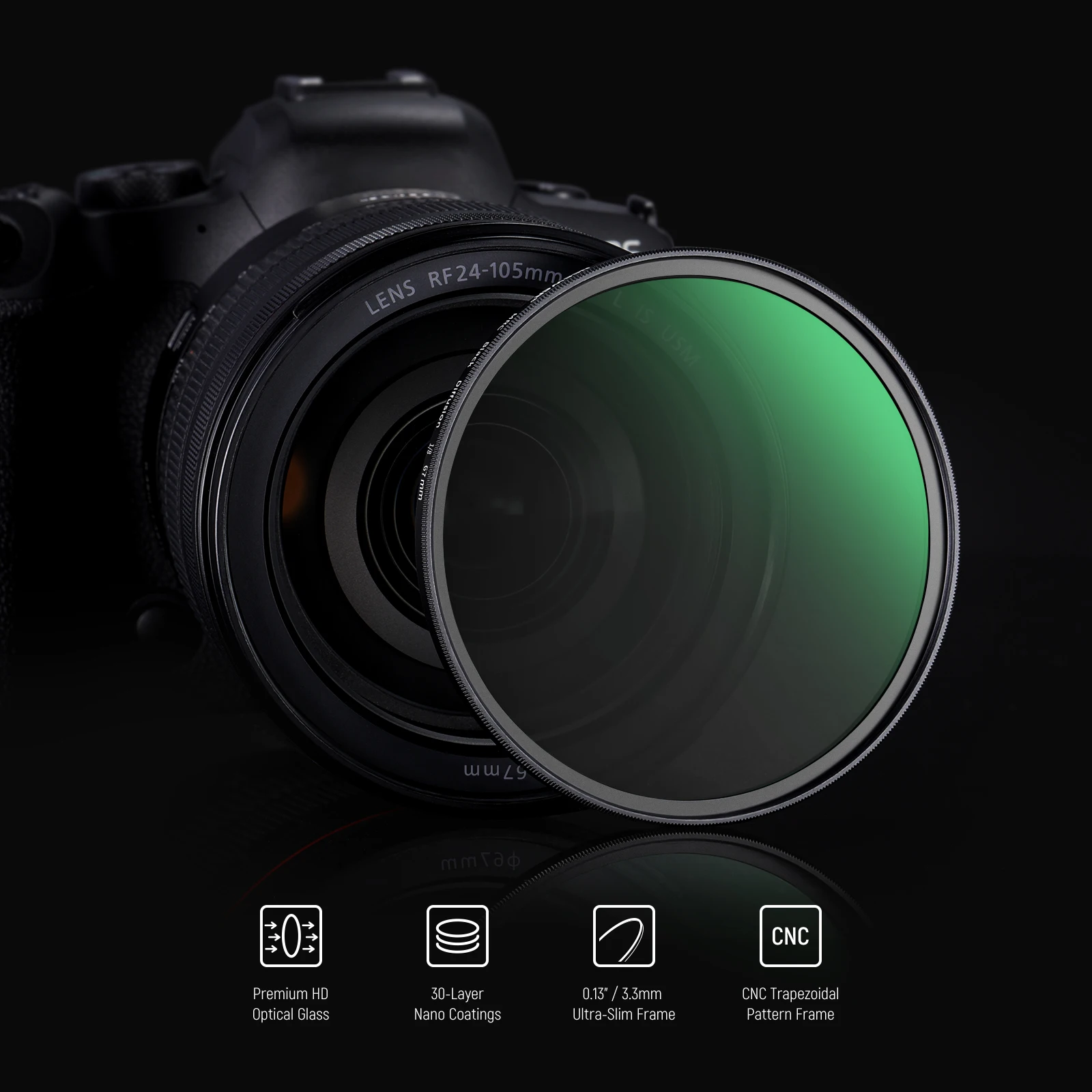 Black Diffusion 1/8 Filter Mist Dreamy Cinematic Effect Filter HD