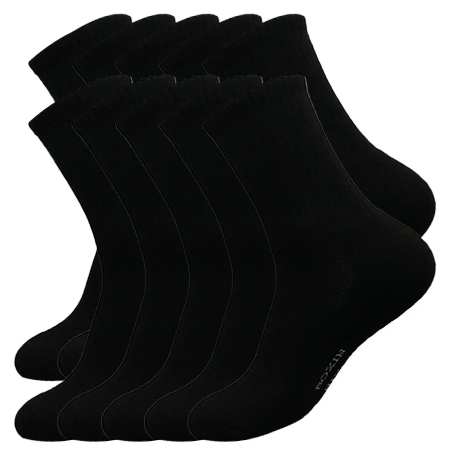 5/10/20 Paar Neue Coole Herren Schwarze Weiße Warme Socken Set Herbst Winter Einfarbige Sport-Kurzsocken für Männer Dropshipping – Detail 2