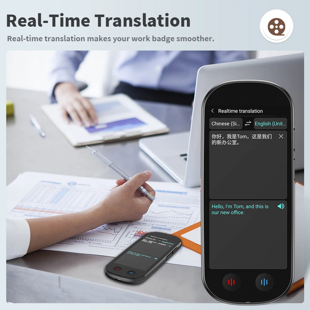 Portable Smart Voice Translator Z9 139 Languages Real-time Multi-Language Speech Interactive Offline Translator Business Travel