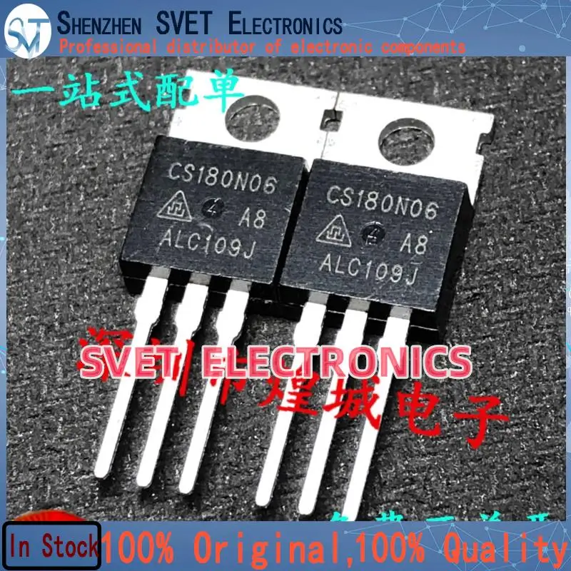 10PCS-50PCS CS180N06A8 CS180N06 TO-220 MOS 180A60V 245W Original In Stock ping