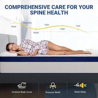 Full Size Mattress, 12 Inch Full Mattresses in a Box, Hybrid Spring Mattresses with Comfort Foam and Pocket Coils 4
