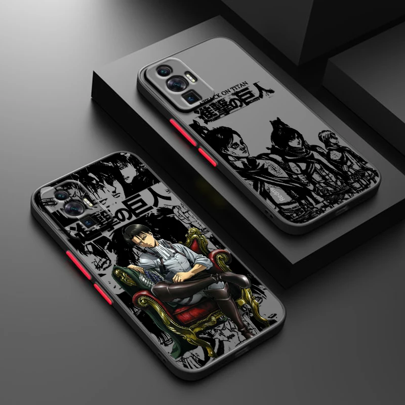 Attack On Titan Anime Per Redmi 12C 11A 10X 10C 10A 9C Nfc 9At 9A 9T 8A 7A A2 Plus Power Custodia Per Telefono Traslucida Smerigliata