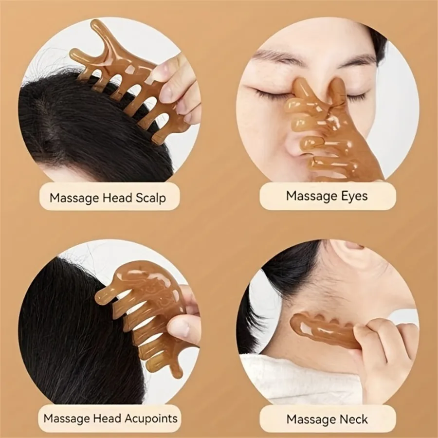Dolphin-Shaped Gua Sha Massage Comb for Relax - Neck & Scalp Relaxation Tool, Home Use