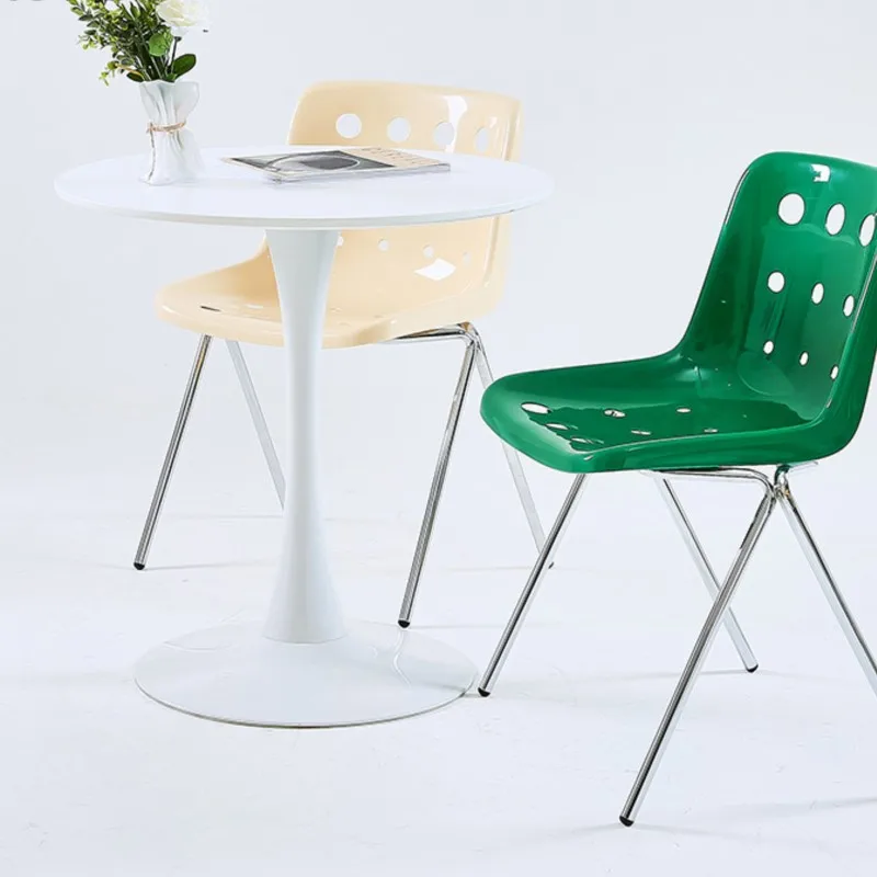 Restaurants Chair Minimalist Coffee Shops Milk Tea Shops Backrest Dining Chairs 4 Pieces Chaise Salle A Manger Dining Chair