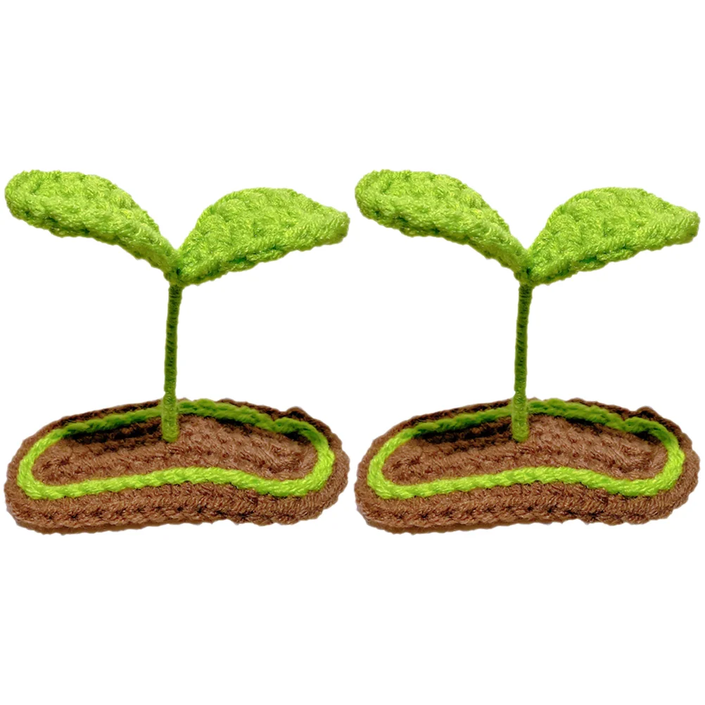 

2pcs Knitted Hair Clips Bean Sprout Hair Clips Cute Hair Clips Young Girls Hair Accessories