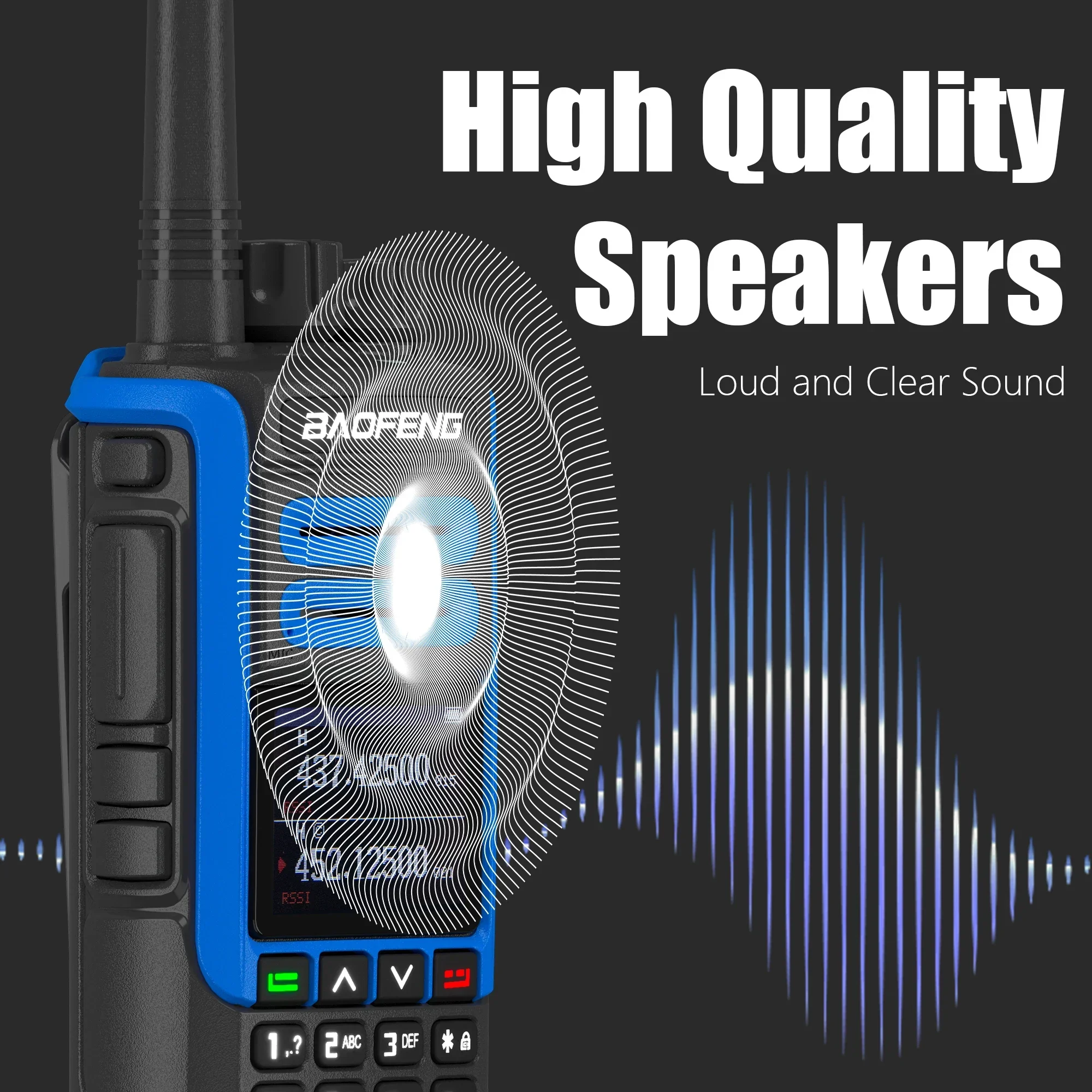 Baofeng BF-1802L Walkie Talkie USB-C Charging Tri-Band 220-260mhz Wireless Copy Frequency NOAA 999CH Battery Save Upgrade BF-H7 2