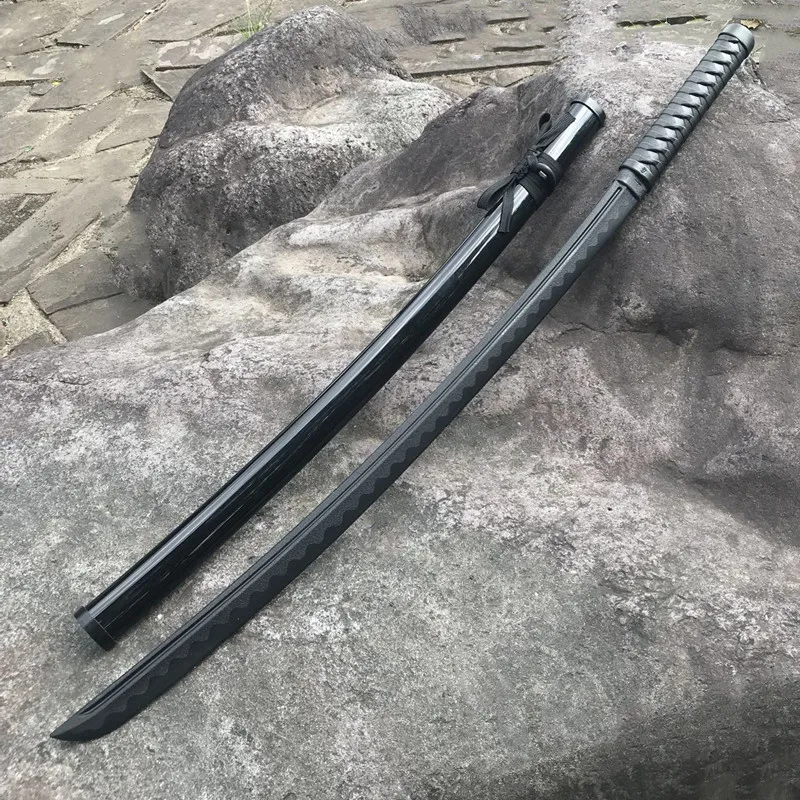 Bokken Bois Noir 655 Gr Incrustations Kenjutsu Wrapped String Aikido Iaido Kendo