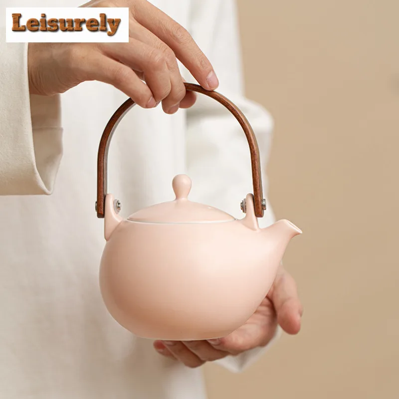 Yuecai Lifting Handle Tea Set Complete Set Antique Tea Ceremony Set Household Tea Brewing Teapot And Tea Cup Set Teaset Craft