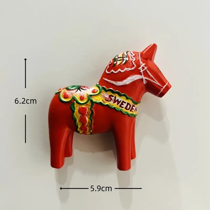 Magnete Frigorifero 3D Svezia 7x10 Cm In Resina, Souvenir Da Viaggio Per Decorazione Casa E Cucina