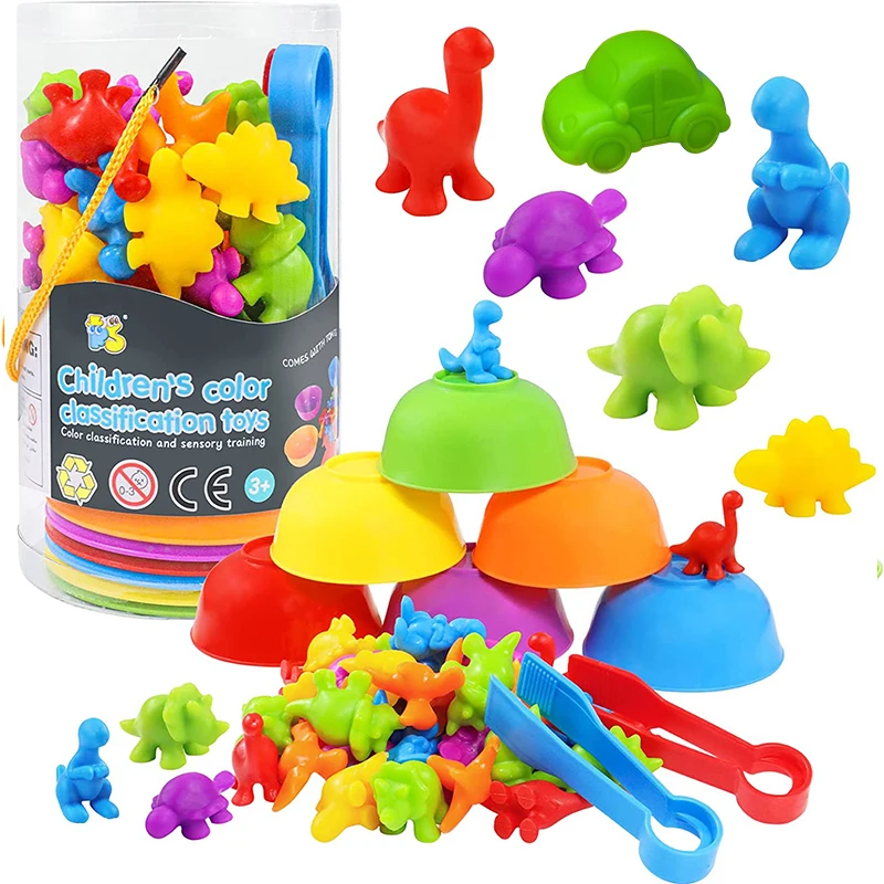 

Counting Animal Matching Games Color Sorting Toys Preschool Learning Activities for Math Montessori Educational Sensory Training